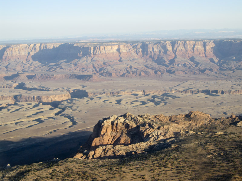 28. Over East rim of the Marble Canyon Sector (northbound, looking West)